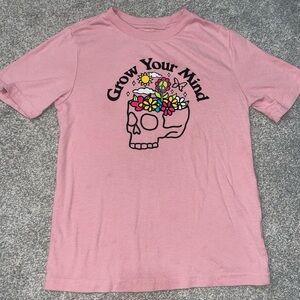Girls shirt - skull shirt - pink shirt - girls skull shirt - girls pink shirt